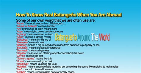 How To Know Real Batangeño When You Are Abroad .